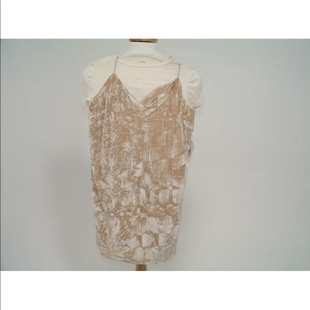 Kensie Girl Velvet Layered Velvet Slip Dress